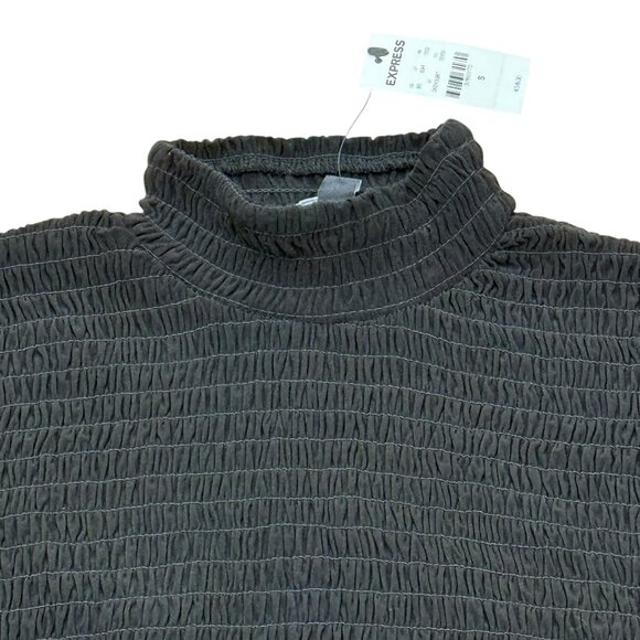 Women’s Express Top black ribbed poly/spandex 2010s - Picture 5 of 6